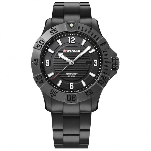 WENGER Seaforce 01.0641.135 Black Stainless Steel Bracelet