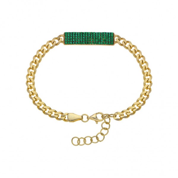 BREEZE Bracelet Zircons | Silver 925° Gold Plated 313002.1