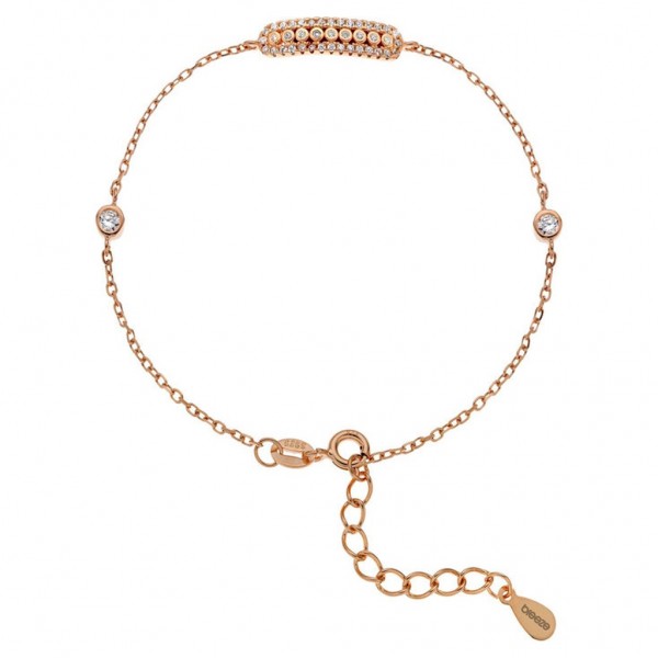 BREEZE Bracelet Zircons | Silver 925° Rose Gold Plated 313009.3