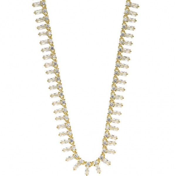 BREEZE Necklace Zircons | Silver 925° Gold Plated 413011.1