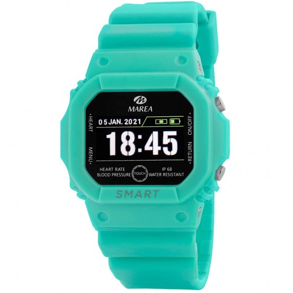 MAREA Smartwatch B60002-7 Turquoise Rubber Strap