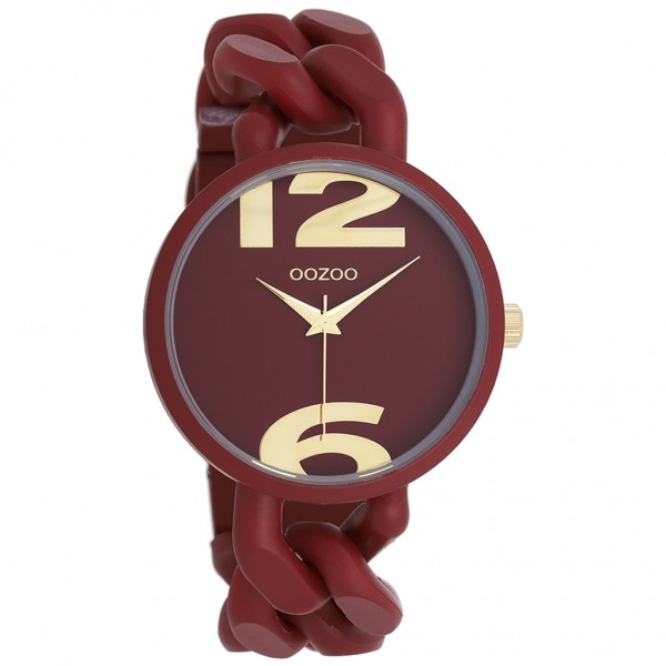 OOZOO Timepieces C11267 Bordeaux Plastic Strap