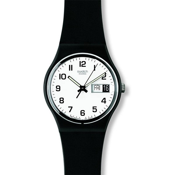 SWATCH Once Again GB743 Black Silicone Strap