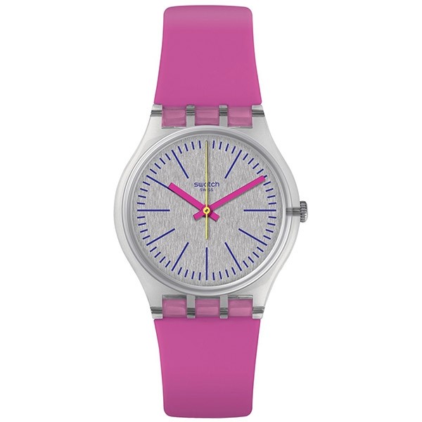 SWATCH Fluo Pinky GE256 Pink Silicone Strap