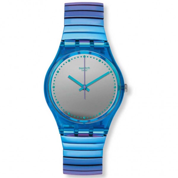 SWATCH Flexicold GL117A Blue Flexible Stainless Steel Bracelet Large