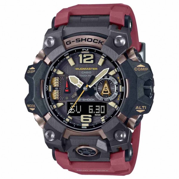 CASIO G-Shock Tough Solar GWG-B1000-1A4ER Master Of G-Land Mudman Bioceramic Case-Bordeaux Biosourced Material Strap