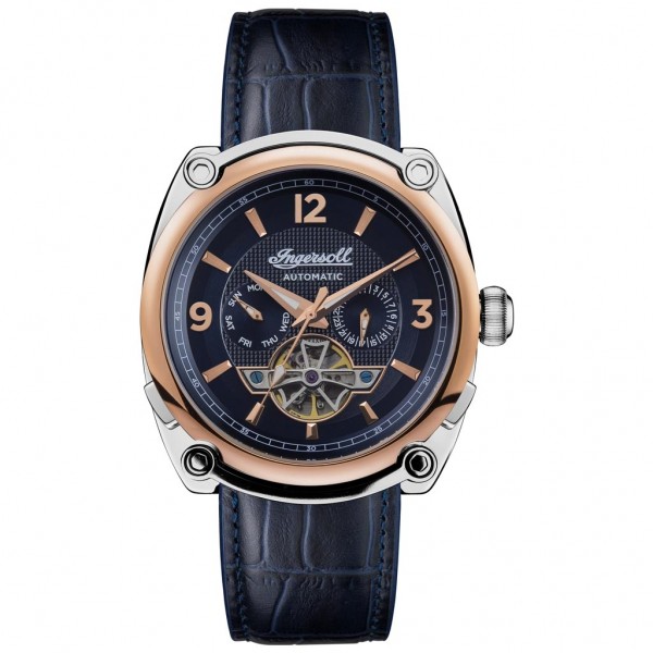 INGERSOLL The Michigan Automatic I01101B Blue Leather Strap