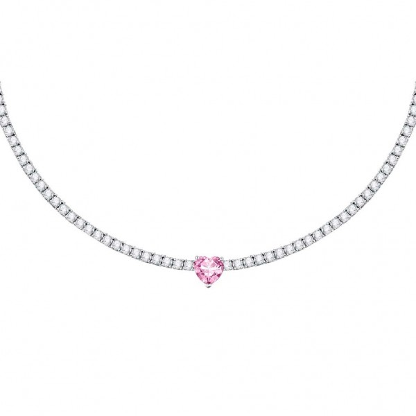 CHIARA FERRAGNI Necklace Diamond Heart Zircons | Silver Metal J19AUV05