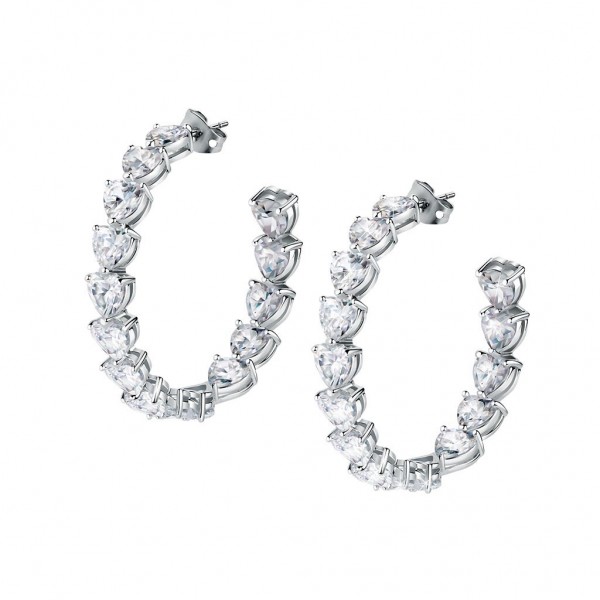 CHIARA FERRAGNI Earring Diamond Heart Crystals | Silver Metal J19AUV29
