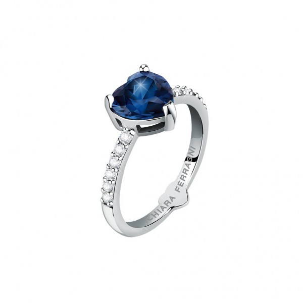 CHIARA FERRAGNI Ring Diamond Heart Crystals | Silver Metal J19AUV34018