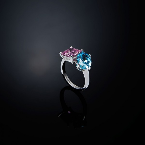 CHIARA FERRAGNI Ring Princess Rainbow Crystals | Silver Metal J19AVS07016