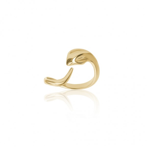 JCOU Snakecurl Ring Silver 925° Gold Plated 14K JW912G0-01
