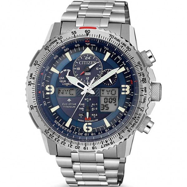 CITIZEN Promaster Sky JY8100-80L Eco-Drive Radio Controlled Super Silver Titanium Bracelet