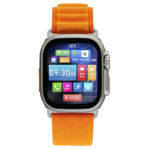 LEE COOPER Smartwatch Square Edge Plus LCSM.3.13 Orange Fabric Strap