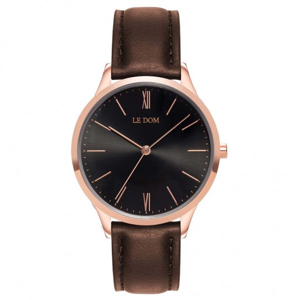 LE DOM Classic Lady LD.1000-10 Brown Leather Strap