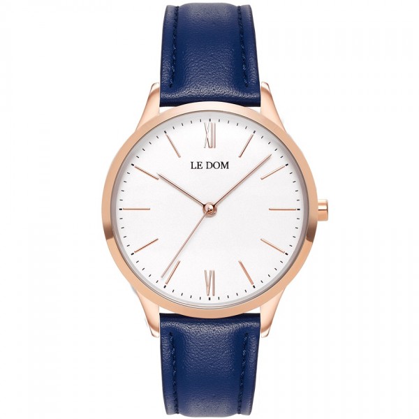 LE DOM Classic Lady LD.1000-21 Blue Leather Strap