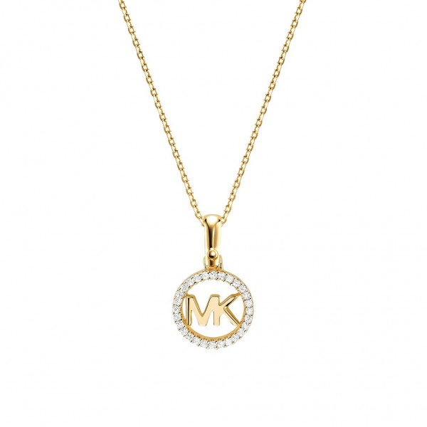 MICHAEL KORS Necklace Charms Zircons | Gold Plated 14K MKC1108AN710