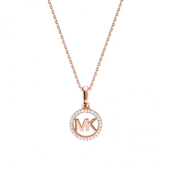 MICHAEL KORS Necklace Charms Zircons | Rose Gold Plated 14K MKC1108AN791