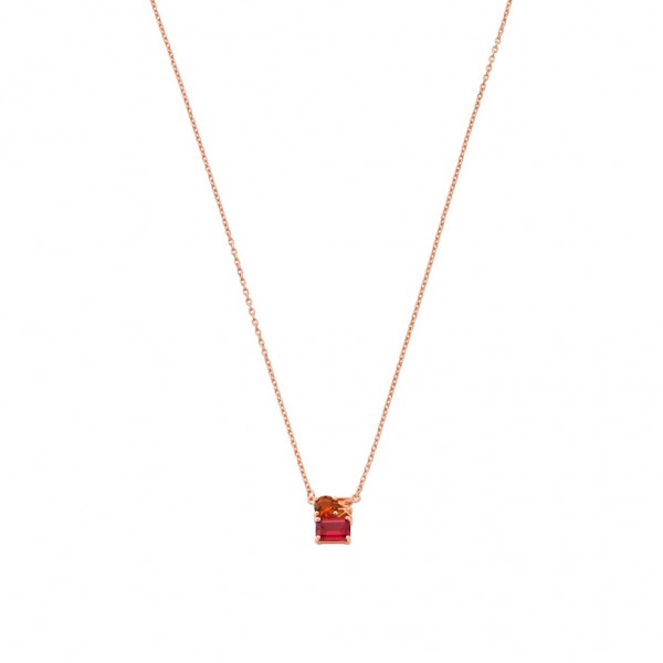 MICHAEL KORS Necklace Brilliance Zircons | Rose Gold Plated 14K MKC1685NO791