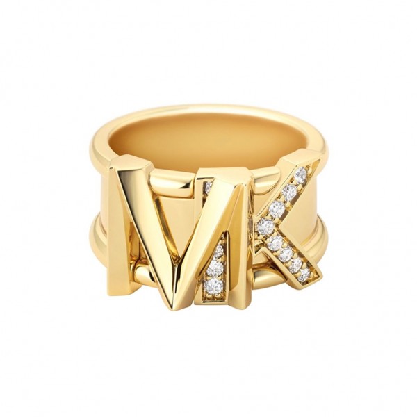 MICHAEL KORS Ring Premium Zircons | Brass Gold Plated 14K MKJ7836710-7
