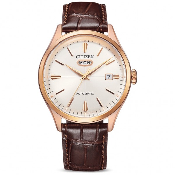 CITIZEN Gents NH8393-05A Automatic Brown Leather Strap