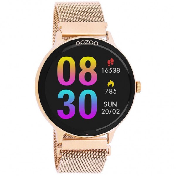 OOZOO Smartwatch Q00138 Rose Gold Stainless Steel Bracelet
