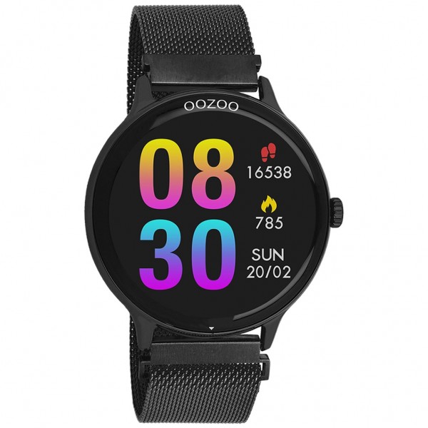OOZOO Smartwatch Q00139 Black Stainless Steel Bracelet