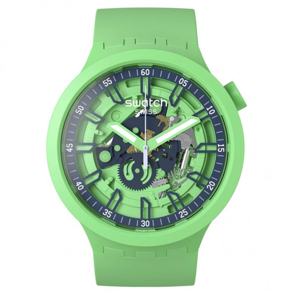 SWATCH Fresh Squeeze SB01G101 Green Silicone Strap