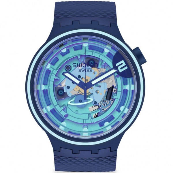 SWATCH Second Home SB01N101 Blue Silicone Strap
