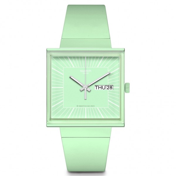 SWATCH What If...Mint? SO34G701 Bioceramic Case - Mint Green BioSourced Material Strap