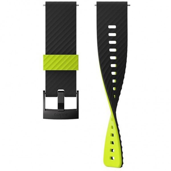 SUUNTO Watch Bands Urban 3 Black Lime Silicone Strap 24mm SS050545000
