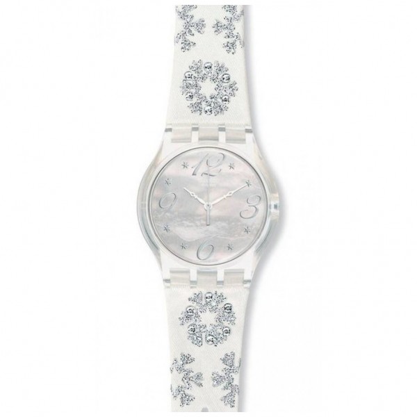 SWATCH Arctic Touch SUJZ100S White Leather Strap
