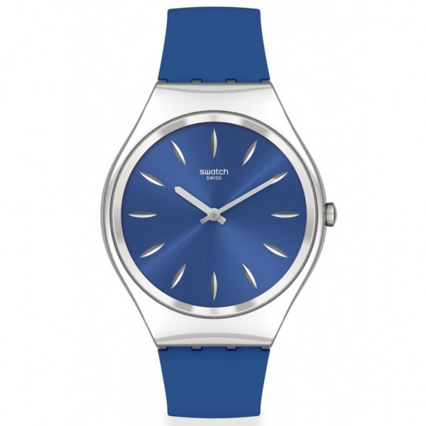 SWATCH Skin Deep Blink SYXS132 Blue Silicone Strap