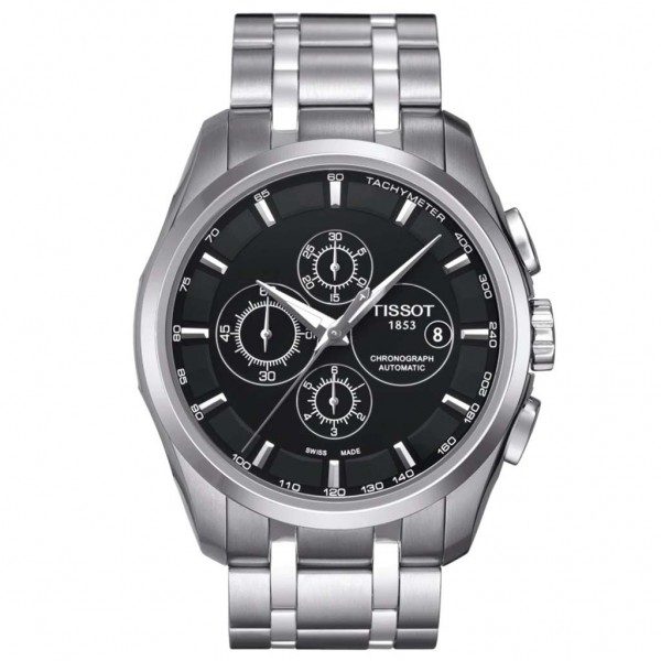 TISSOT T-Classic Couturier Automatic Chronograph Silver Stainless Steel Bracelet T0356271105100
