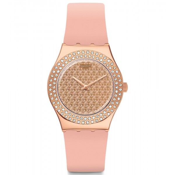 SWATCH Pink Confusion YLG140 Crystals Pink Silicone Strap