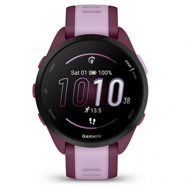 GARMIN Forerunner 165 Music Berry/Lilac Two Tone Silicone Strap 010-02863-33