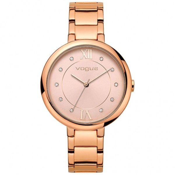 VOGUE Perfume 8129511 Crystals Rose Gold Stainless Steel Bracelet