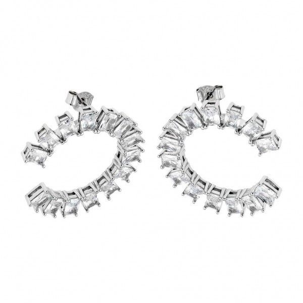BREEZE Earring Zircons | Silver 925° Silver Plated 213011.4