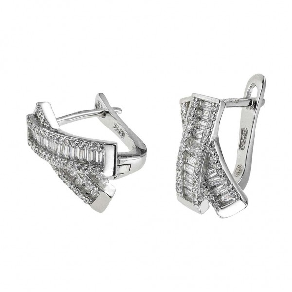 BREEZE Earring Zircons | Silver 925° Silver Plated 213030.4