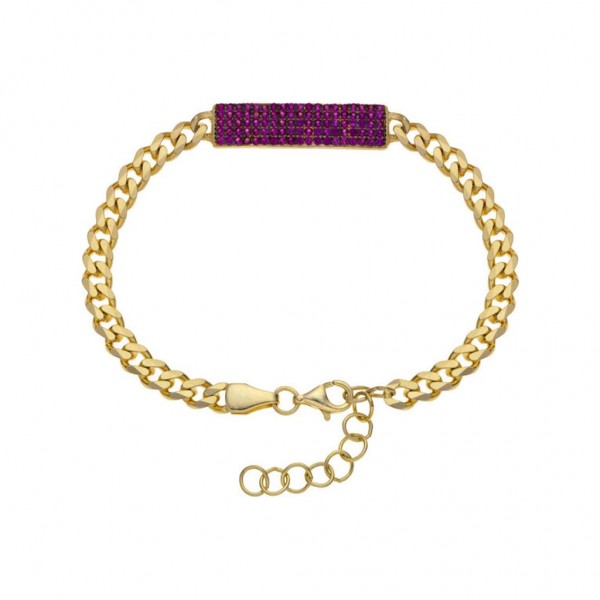 BREEZE Bracelet Zircons | Silver 925° Gold Plated 313005.1