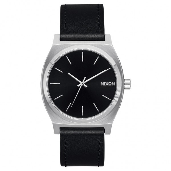 NIXON Time Teller A1373-625-00 Black Leather Strap