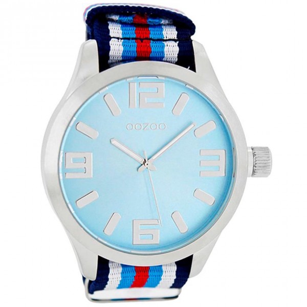 OOZOO Timepieces B6604-A Multicolor Fabric Strap