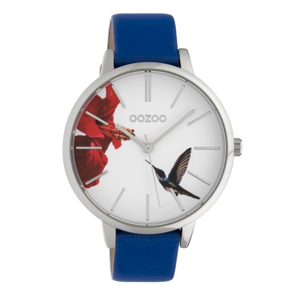 OOZOO Timepieces C10183 Blue Leather Strap