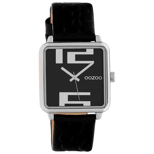 OOZOO Timepieces C10369 Black Leather Strap