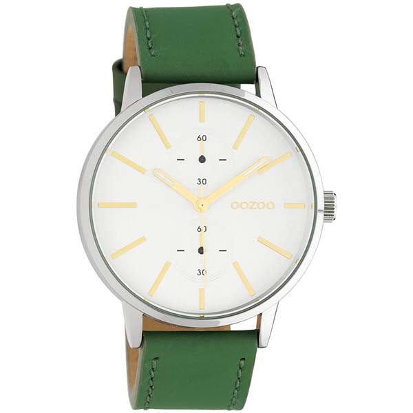 OOZOO Timepieces C10586 Green Leather Strap