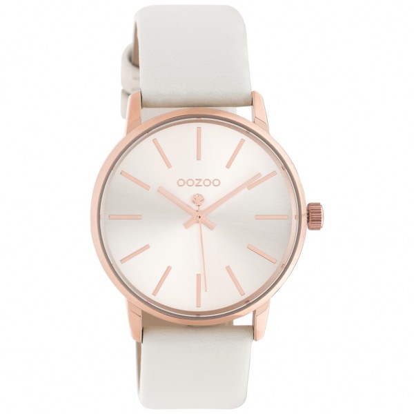 OOZOO Timepieces C10720 White Leather Strap