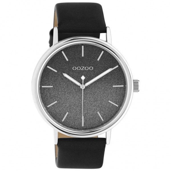 OOZOO Timepieces C10939 Black Leather Strap