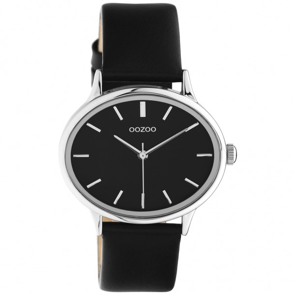 OOZOO Timepieces C10944 Black Leather Strap