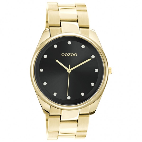 OOZOO Timepieces C10965 Crystals Gold Stainless Steel Bracelet