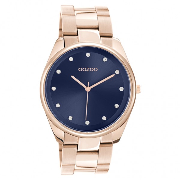 OOZOO Timepieces C10967 Crystals Rose Gold Stainless Steel Bracelet